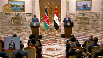 عاجل| بث مباشر.. الرئيس السيسي يعقد مؤتمرًا صحفيًا مشتركًا مع رئيس كينيا