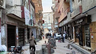   بالصور.. رصف شارع التأمين الصحي في السنطة بالغربية بـ 