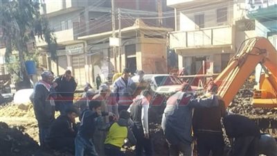 إصلاح خط مياه الشرب لأهالي قرية سد خميس بسيدي سالم