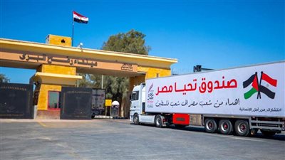 230 شاحنة مساعدات إنسانية تدخل إلى الفلسطينين بقطاع غزة