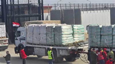 160 شاحنة مساعدات إنسانية تدخل إلى الفلسطينيين بقطاع غزة