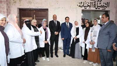 نائب محافظ بني سويف ووزير العمل يتفقدان مركز التدريب المهني ومصنع العربي