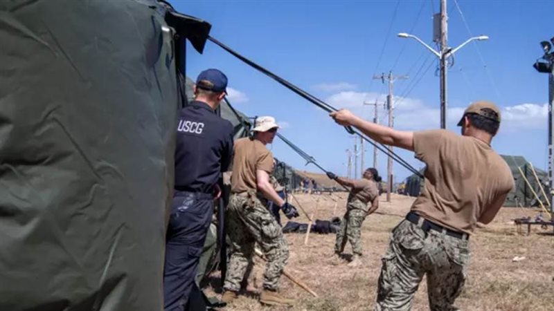 نصب خيام لعمليات