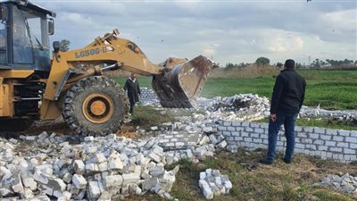 إزالة 338 حالة تعدٍ بمساحة 21,055 م أملاك دولة و309 أفدنة زراعية