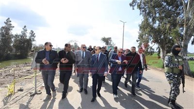 تفقد قطاع ربط طريق دسوق المزدوج الجديد بالطريق الفردي القديم