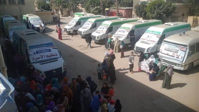 علاج 1427حالة بقافلة مجانية لصحة بنى سويف 