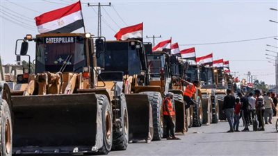 وصول معدات إعادة الإعمار والمنازل المتنقلة إلى قطاع غزة