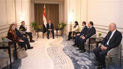 على هامش زيارته لإسبانيا.. الرئيس السيسي يستقبل مجموعة نفانتيا لبناء السفن 