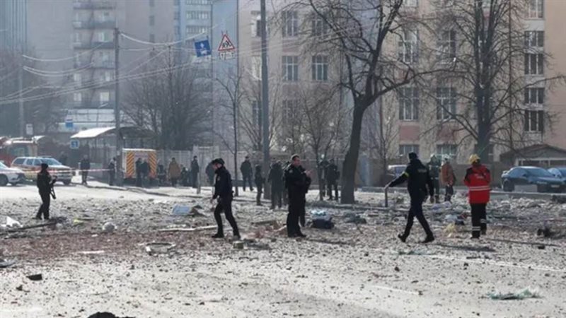 آثار هجوم روسي على