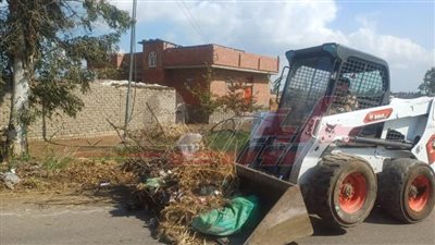 رفع مخلفات القمامة من نقاط التجميع وصيانة الإنارة العامة بكفر الشيخ