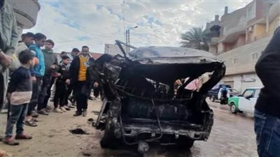 السيطرة على حريق نشب فجأة بسيارة سرفيس أثناء سيرها بكوبري افلاقة