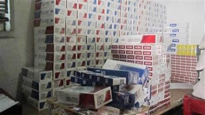 ضبط 26 ألفا و500 عبوة سجائر مهربة ومجهولة المصدر بالوادي الجديد