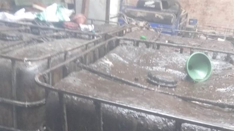 جانب من الزيت المضبوط