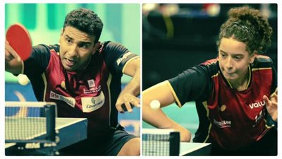 عمر عصر وهنا جودة يحققان لقب كأس أفريقيا لتنس الطاولة بتونس