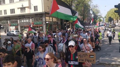 مظاهرة في ستوكهولم تنديدا بدعوات التهجير القسري للفلسطينيين