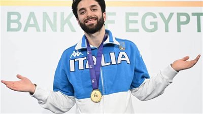 جيولام بيانكي بطل إيطاليا في سلاح الشيش: سعيد بالفوز في مصر للمرة الأولى