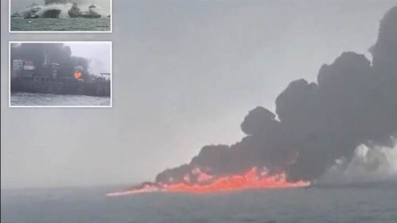 احتراق سفينتين