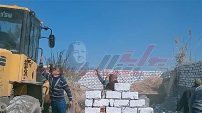 إزالة التعديات على الأراضي الزراعية والاستزراع السمكي بسيدي سالم