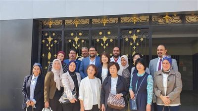 بالصور..  وفد ياباني يزور مستشفى مجمع التأمين الصحي بطنطا