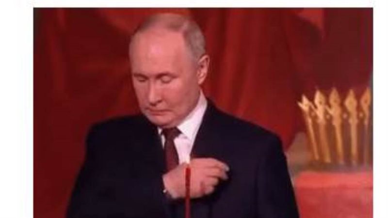 بوتين يصلي من أجل