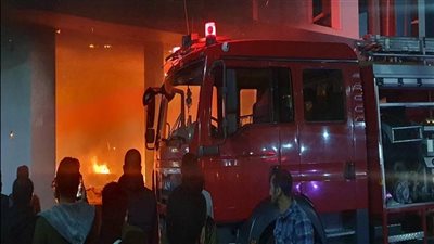 السيطرة على حريق في سوبر ماركت عشوائي ببورسعيد