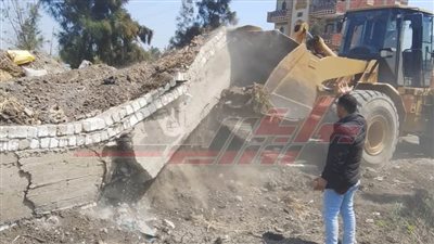 تنفيذ 7 قرارات إزالة علي الأراضي الزراعية وأملاك الدولة بكفر الشيخ