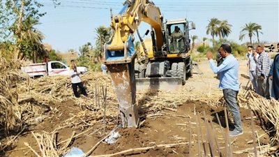 إزالة 32 حالة تعد على أراضي أملاك دولة بمركزي أسيوط والغنايم 