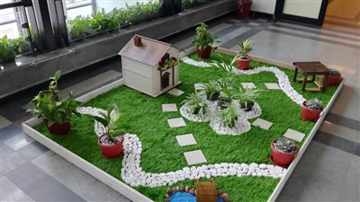 شاهد تنفيذ مشروع الحديقة المصغرة 