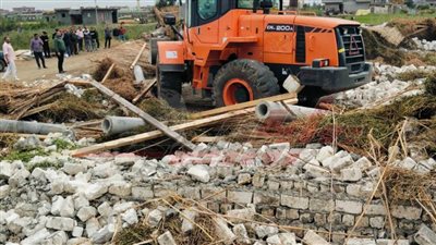 الموجة الـ 25 تنفذ 8 قرارات إزالة لتعديات على أراضٍ زراعية بكفر الشيخ 