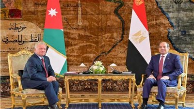 الرئيس السيسي وملك الأردن يؤكدان أهمية التنسيق المشترك حيال المستجدات الإقليمية 