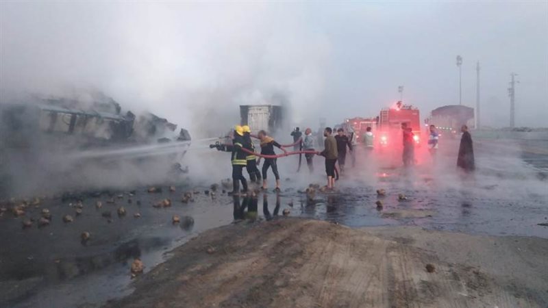 مشهد من الحريق