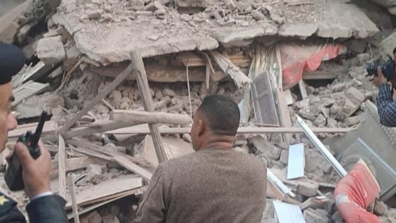 موقع المنزل المنهار