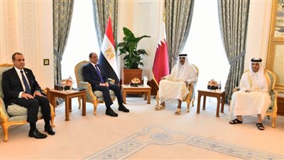 الرئيس السيسي وأمير قطر يؤكدان رفضهما القاطع لتهجير الفلسطينيين من أرضهم