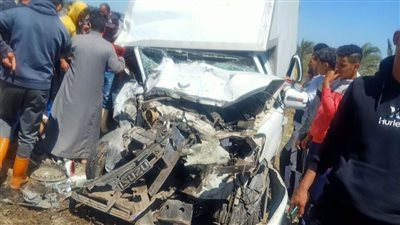 مصرع 3 أشخاص وإصابة 9 آخرين بحادث مروع بين سيارتي بطريق كوم بلاج بالبحيرة