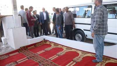 بالصور.. محافظ الغربية: مصلى مجهز في موقف الجلاء في طنطا