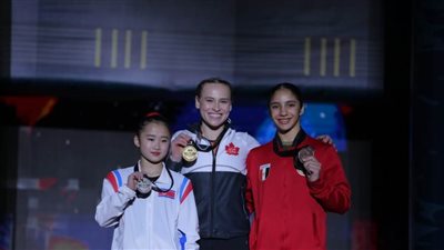 جودي عبدالله تحقق برونزية جهاز حصان القفز في بطولة كأس العالم للجمباز الفني