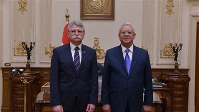المستشار الدكتور حنفي جبالي يستقبل رئيس برلمان المجر