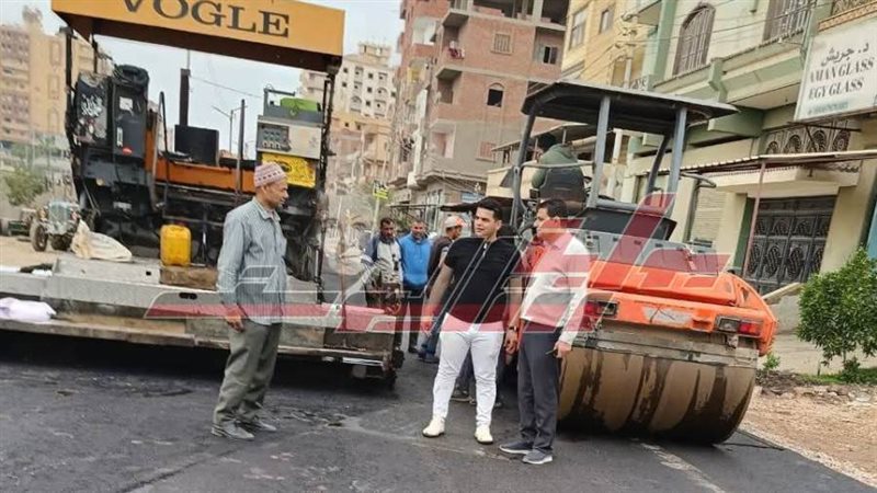 تفقد أعمال الرصف