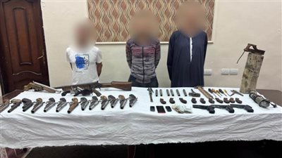 ضبط 3 عناصر إجرامية بالبحيرة يديرون ورشة لتصنيع الأسلحة النارية 