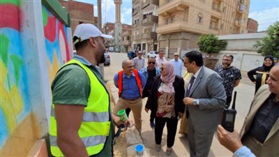  بالصور.. زراعة 1000 شجرة ودهان وتجميل أسوار المدارس في الغربية