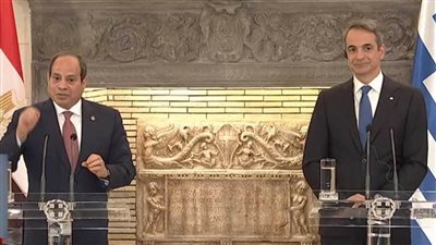 تفاصيل المؤتمر الصحفي المشترك  للرئيس السيسي مع رئيس وزراء اليونان 
