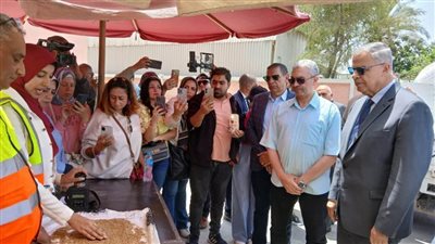  محافظ الإسكندرية فى زيارة إلى صومعة  كينج مريوط ويتابع  توريد الأقماح المحلية