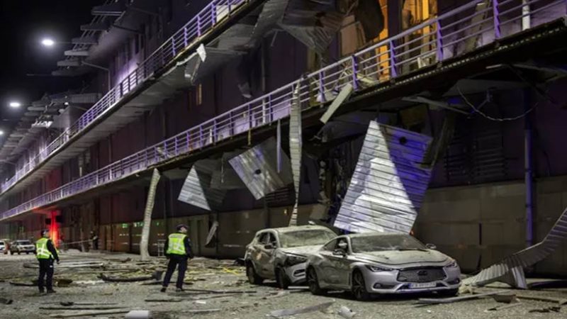 مبنى متضرر في أوكرانيا