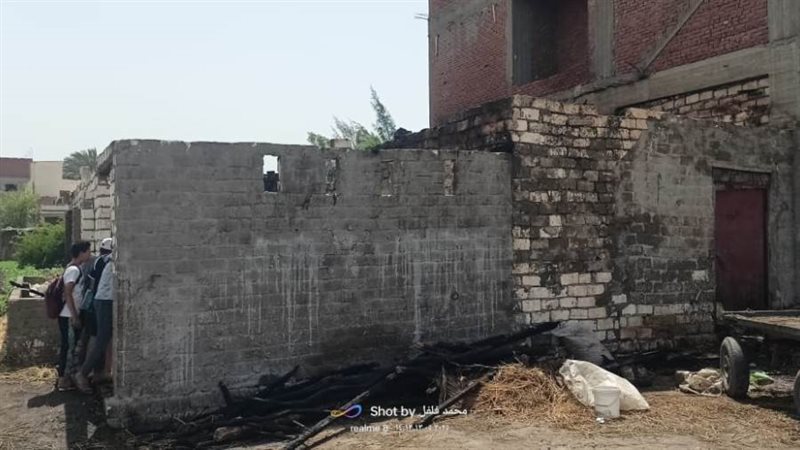 جانب من آثار الحريق