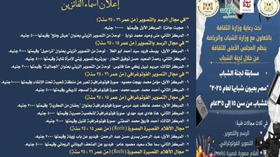 ننشر أسماء الفائزين في مسابقة 