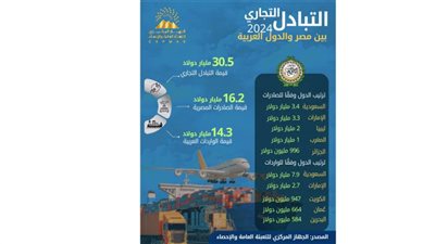 18% ارتفاعا في حجم الصادرات المصرية إلى الدول العربية خلال عام 2024