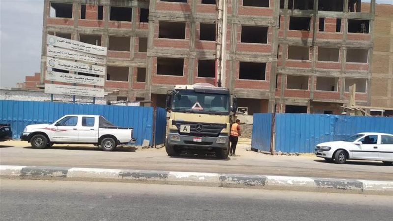 جانب من إنشاء مبنى