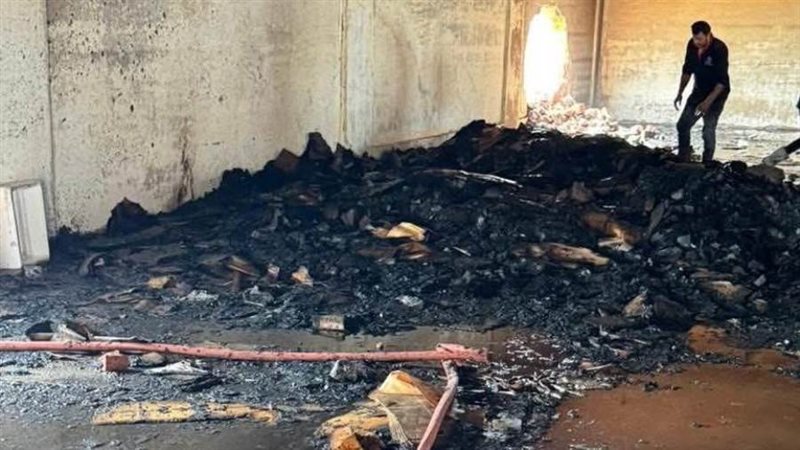 حريق مخزن ببورسعيد