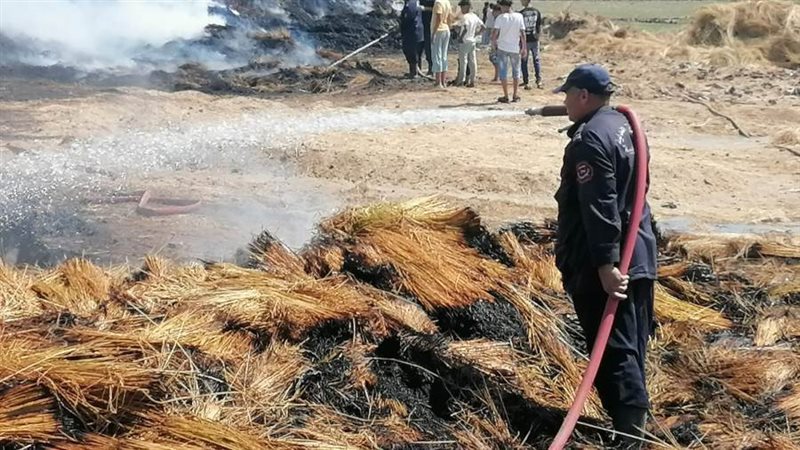 جانب من الحريق