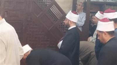 أسامة الأزهري وزير الأوقاف يزور مسجد ومقام سيدنا الإمام الليث بن سعد